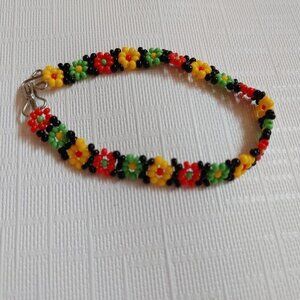 Vintage Daisy Chain Beaded Bracelet Small Wrist